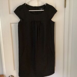 Black Wool Cape Dress